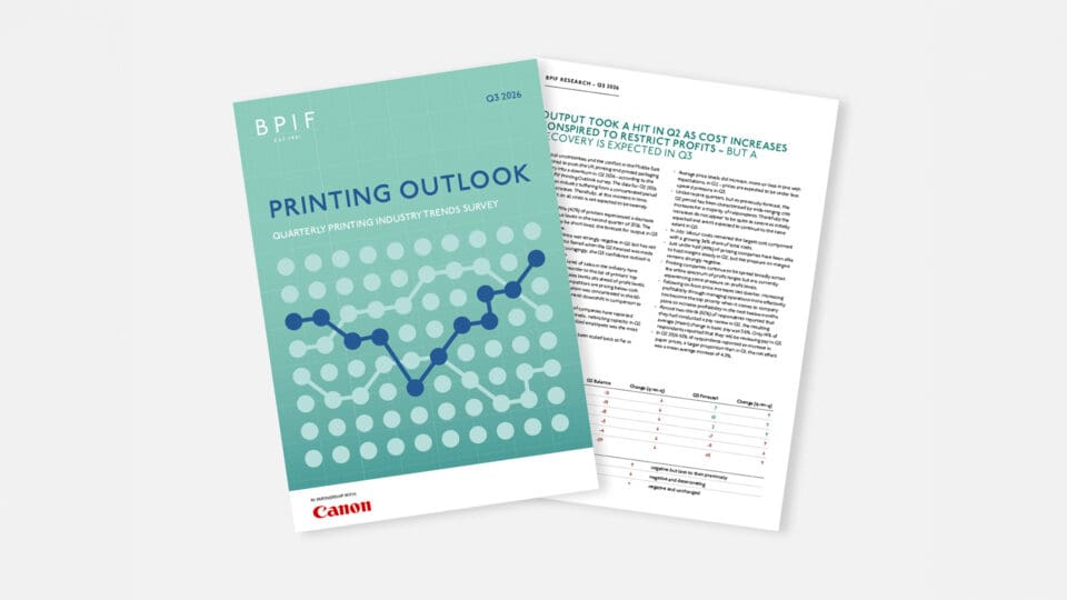The BPIF Print Outlook Q3 2026 big story for print