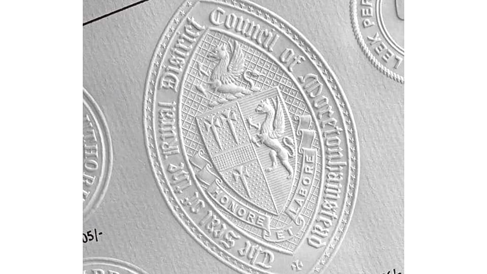 Blind embossing comp